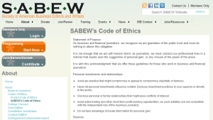 SABEW Code of Ethics